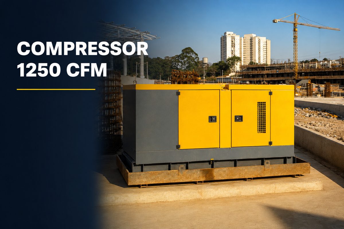 Compressor 1250 CFM de Alta Pressão | Aluguel e Locação