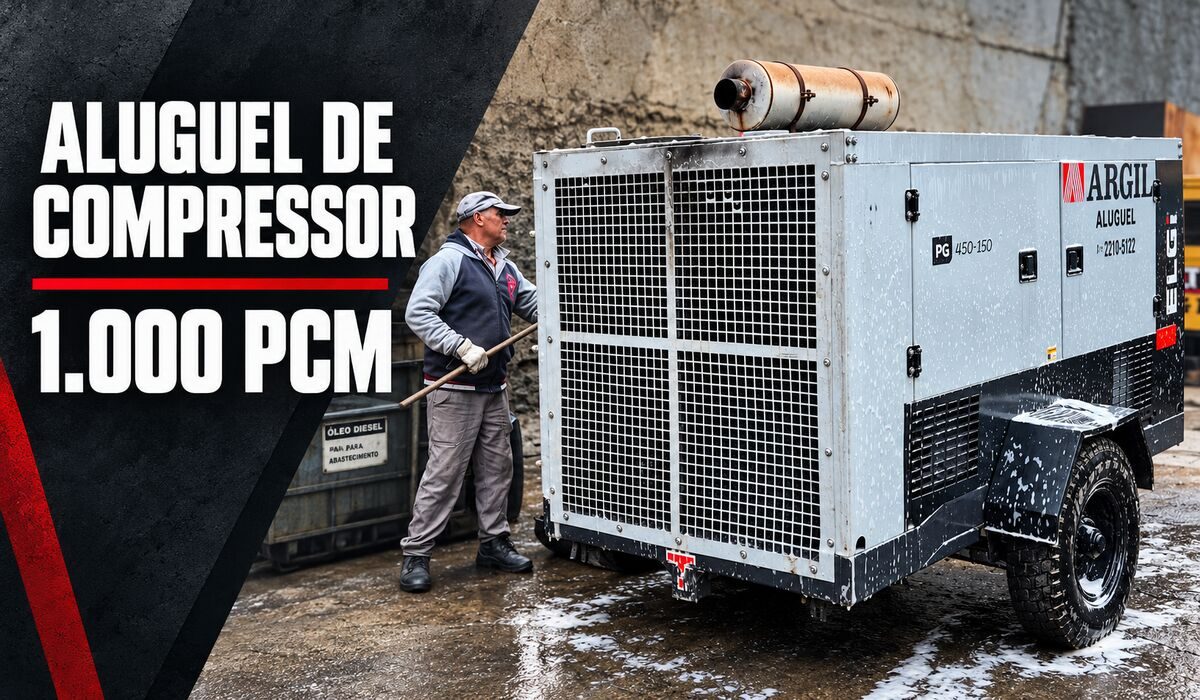 Aluguel de Compressor 1000 PCM de Alta Pressão | Argil