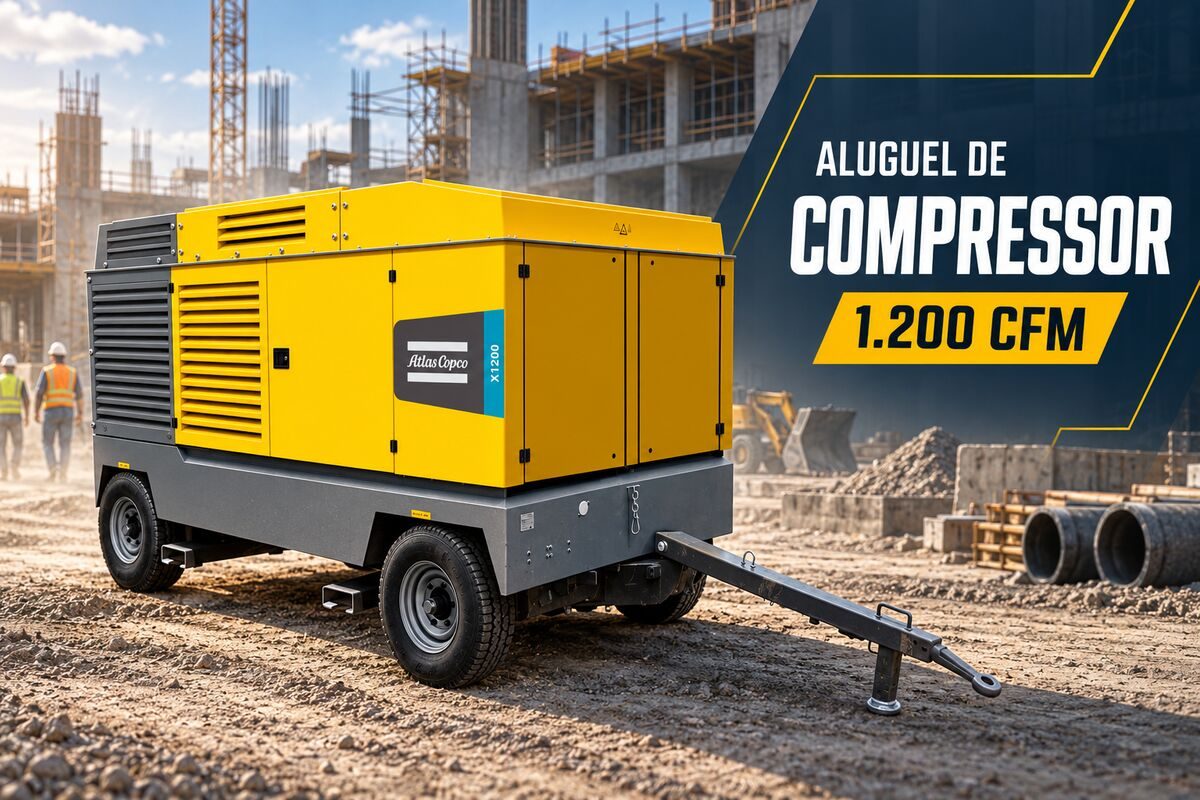 Aluguel de Compressor 1200 CFM de Alta Pressão | Argil