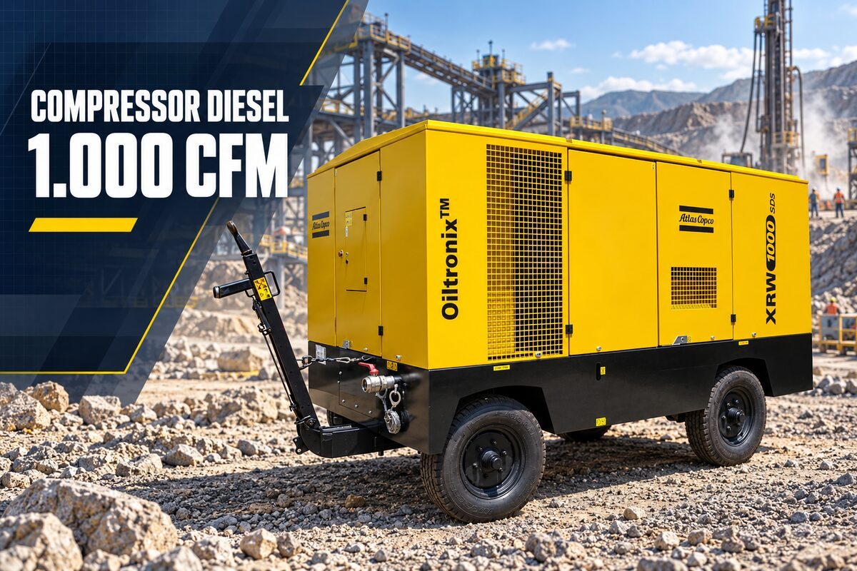 Aluguel de Compressor Diesel 1000 CFM | Argil