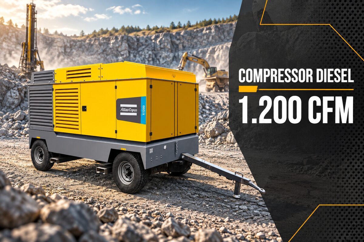 Aluguel de Compressor Diesel 1200 CFM | Argil