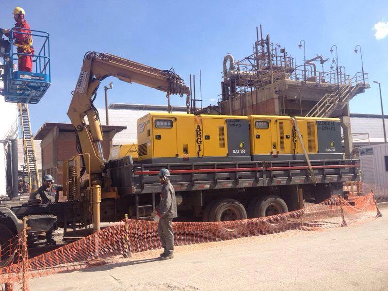 Geradores a diesel da ARGIL trabalhando em obra