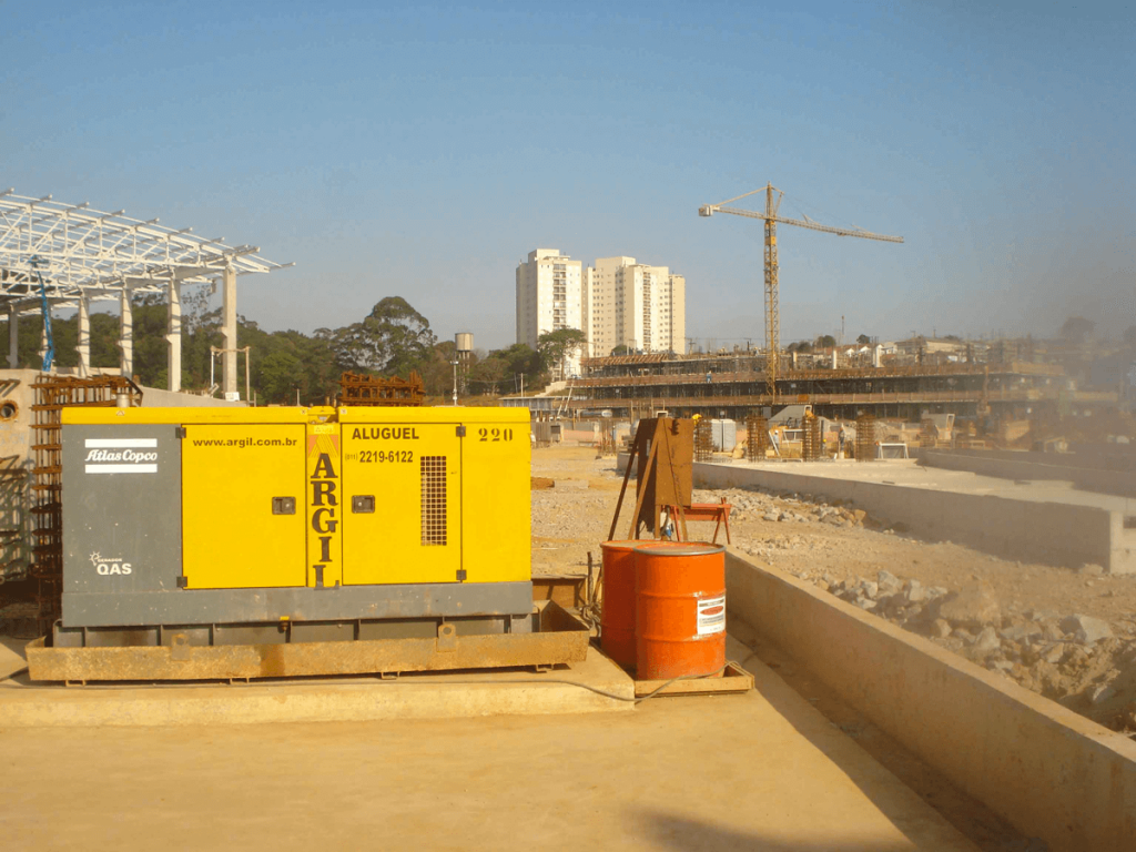 Obra do monotrilho em São Paulo